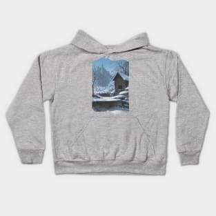 Neverwinter Outskirts - Wintertime on the Sword Coast Kids Hoodie